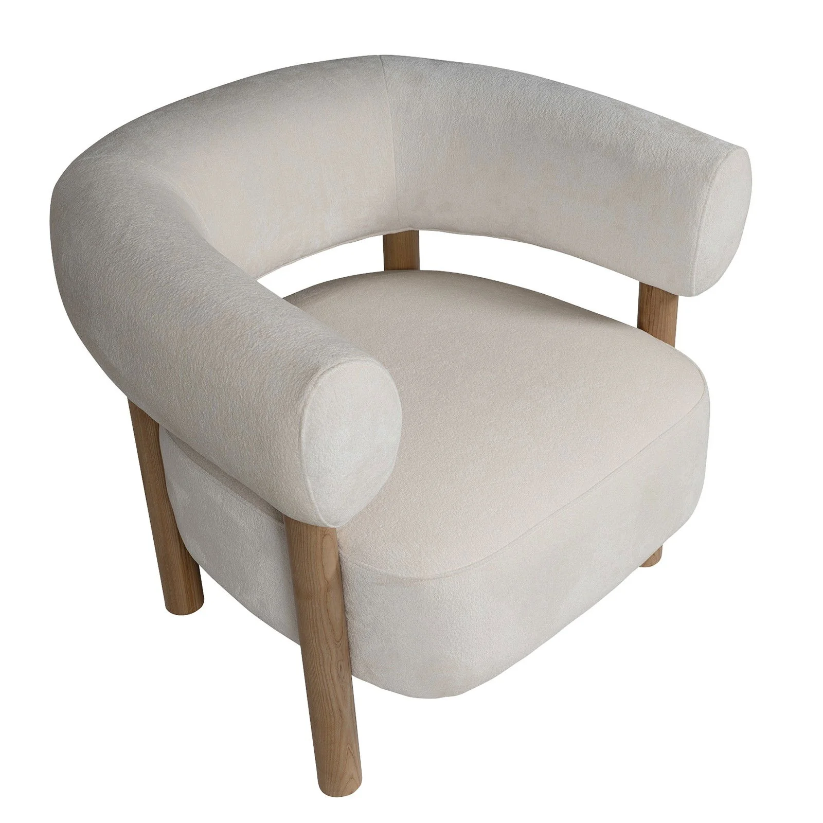 Scandi-Modern Tub Accent Chair - Image 3