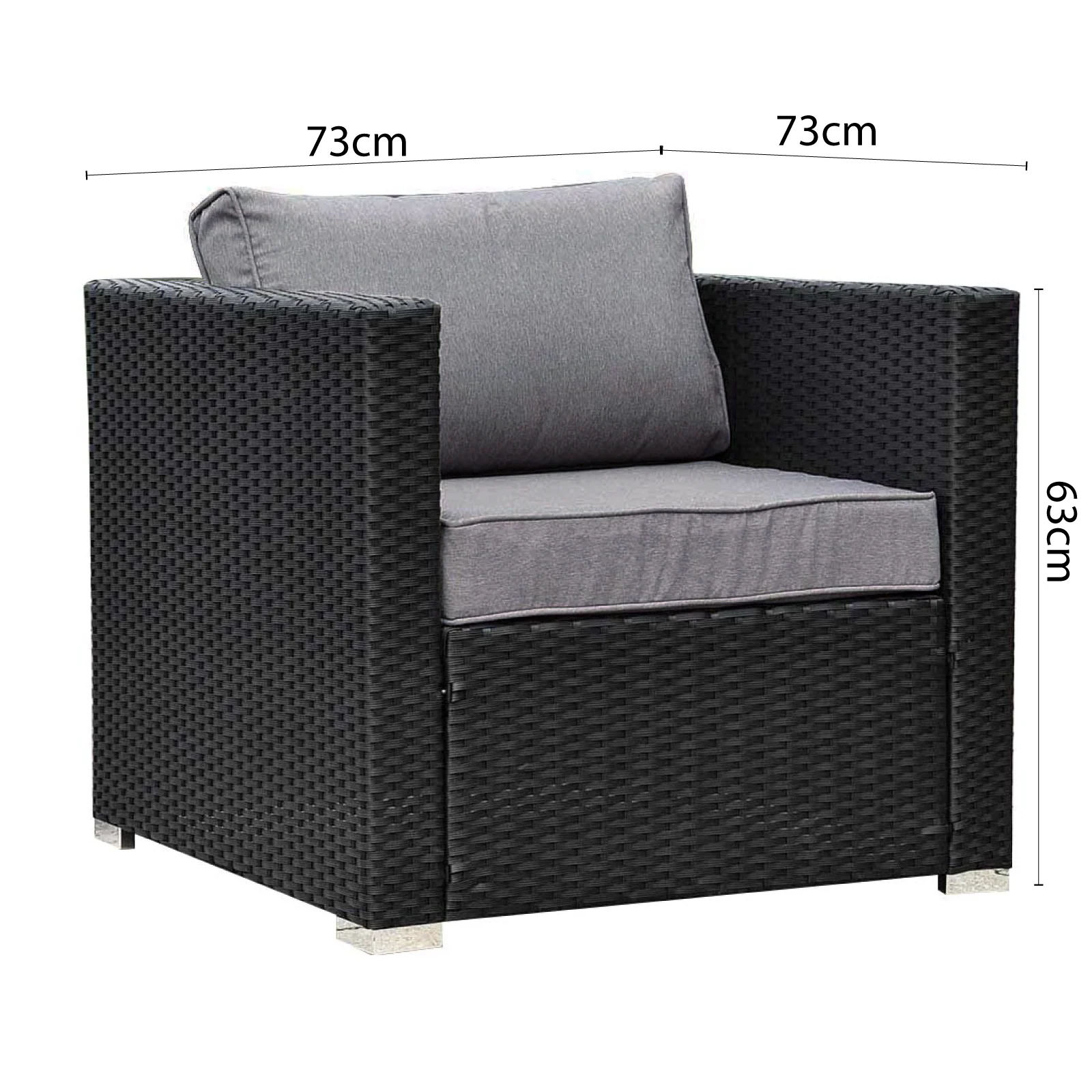Single Corner Modular Sofa Rattan Outdoor Furniture Lounge - Image 12