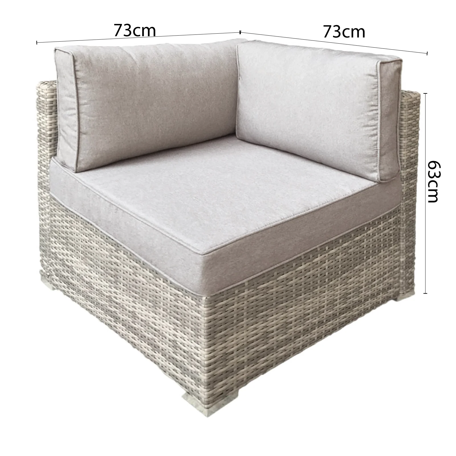 Single Corner Modular Sofa Rattan Outdoor Furniture Lounge - Image 5
