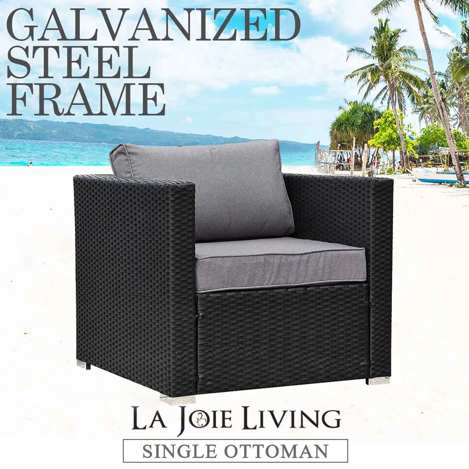 Single Corner Modular Sofa Rattan Outdoor Furniture Lounge - Image 6