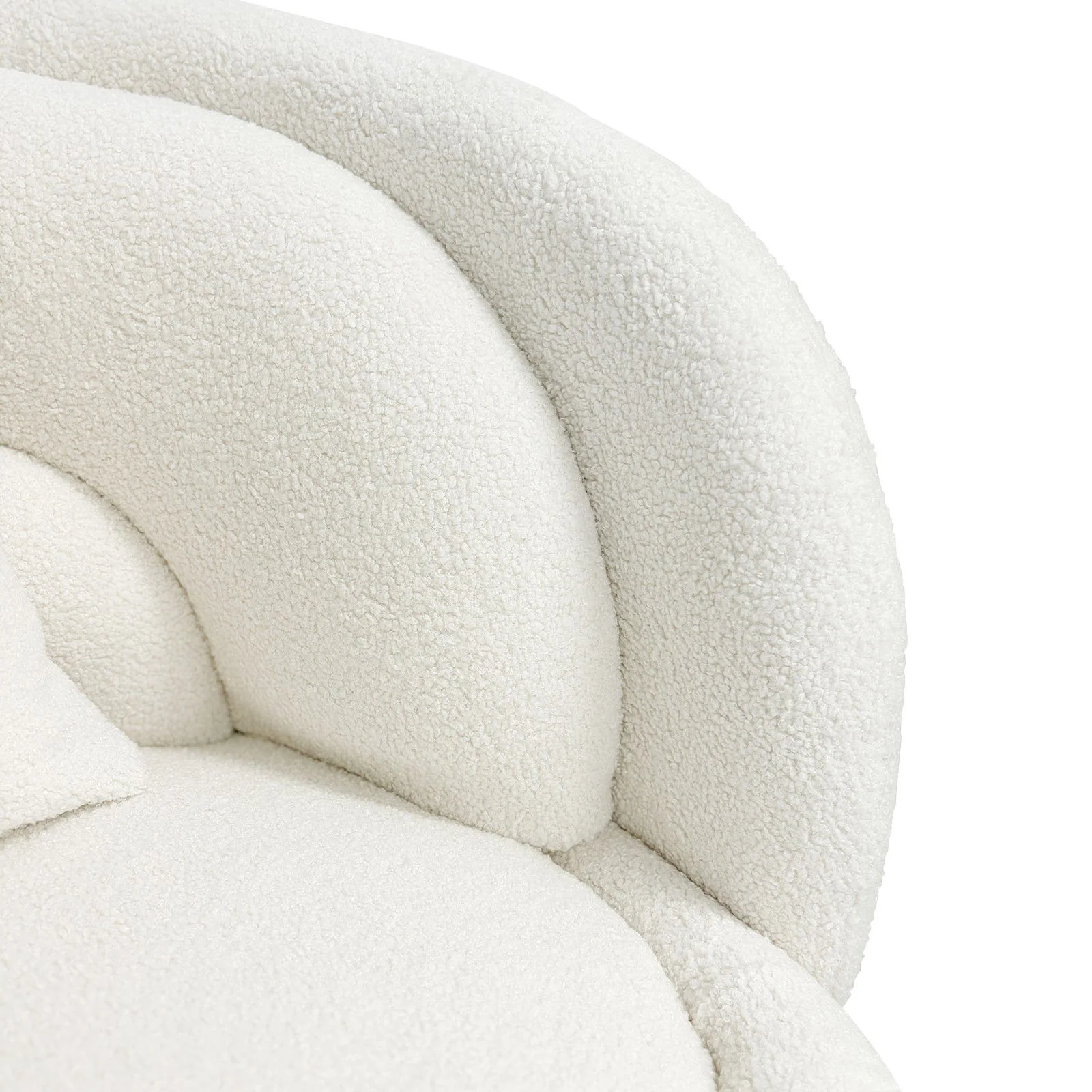 Tulip Blossom Boucle Swivel Lounge Armchair - Image 11