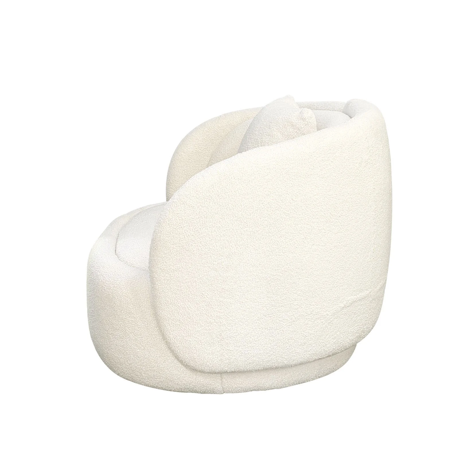Tulip Blossom Boucle Swivel Lounge Armchair - Image 5