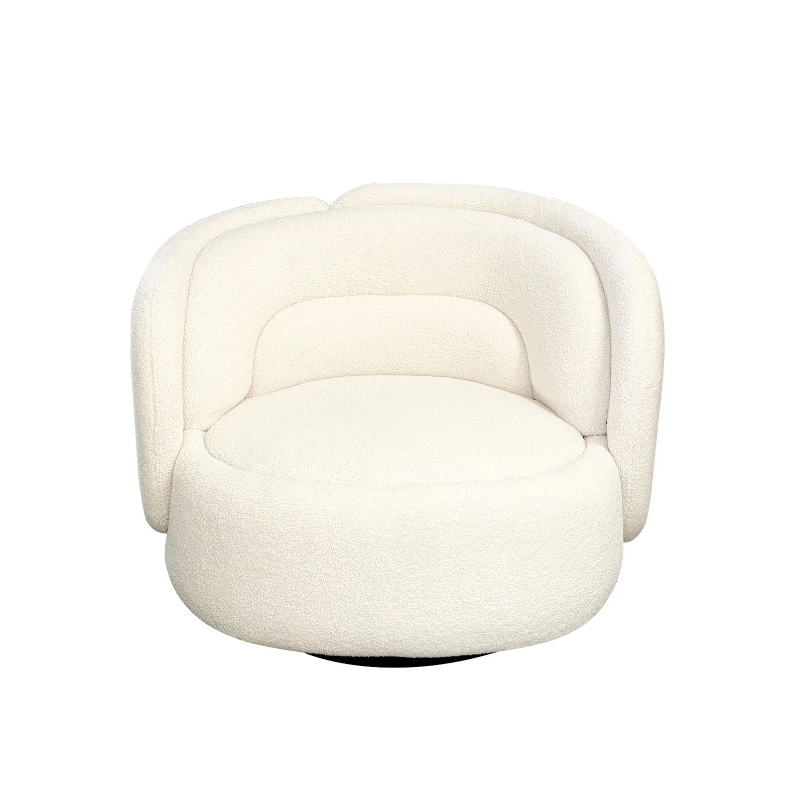 Tulip Blossom Boucle Swivel Lounge Armchair - Image 7