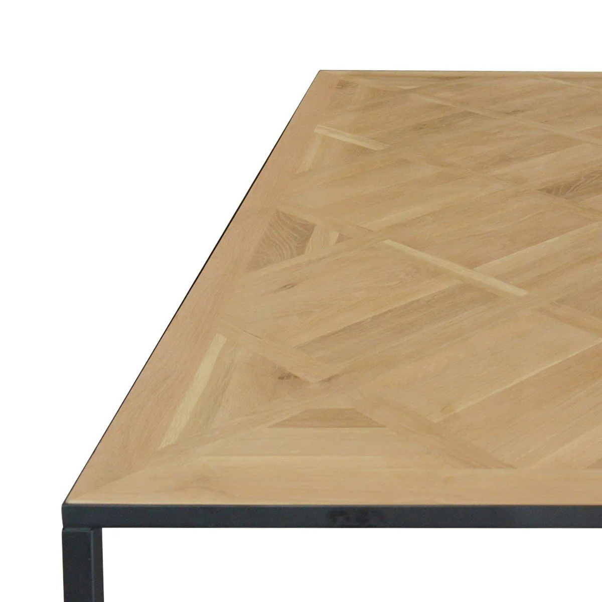 Urban Living Style Loft Parquet Oak Trestle Dining Table - Image 6