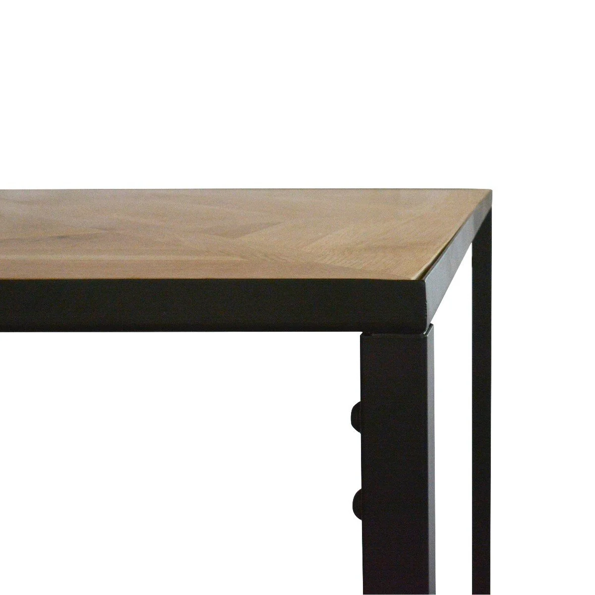 Urban Living Style Loft Parquet Oak Trestle Dining Table - Image 7