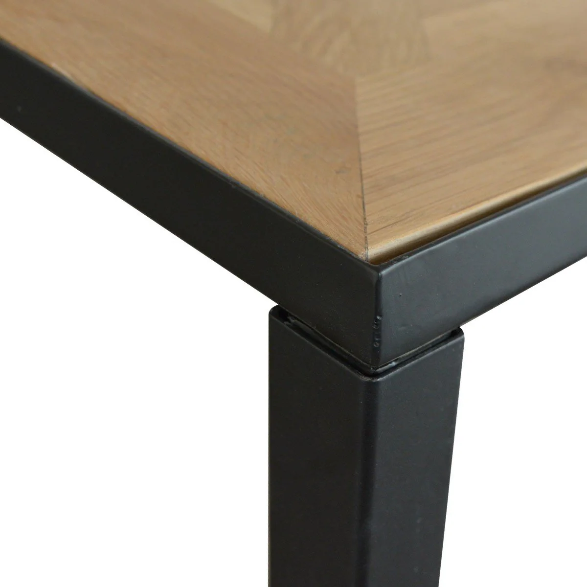 Urban Living Style Loft Parquet Oak Trestle Dining Table - Image 8