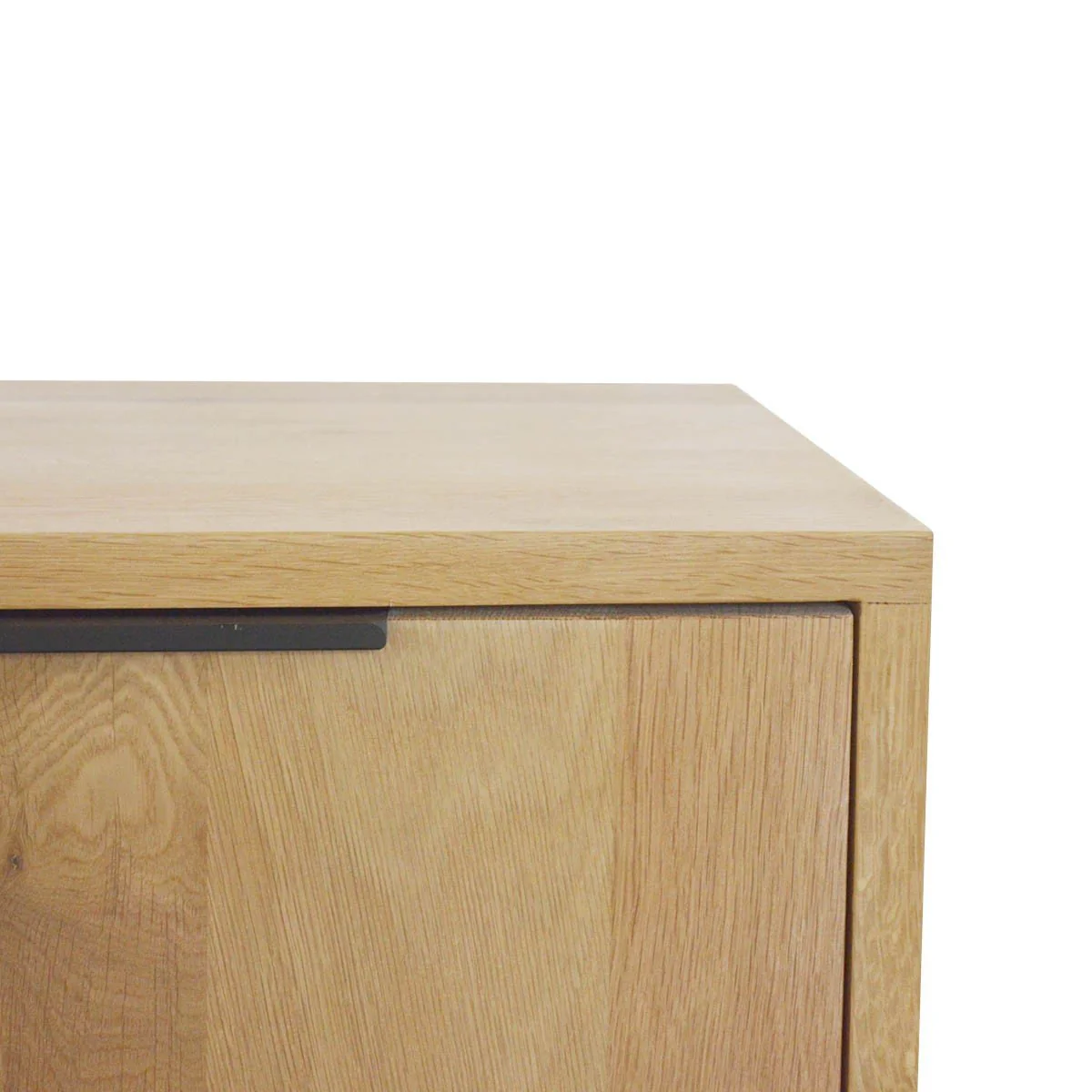 Urban Living Style Wooden TV Entertainment Unit with Iron Base, Open Shelving and Cabinet Storage - Image 6